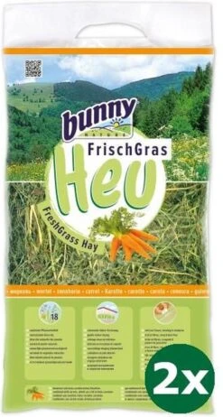 2×500 Gr Bunny Nature Vers Gras Hooi Met Wortel