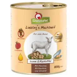 6x800g Adult Lam & Aardappel GranataPet Hondenvoer