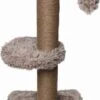 Topmast Krabpaal Fluffy Merida – Beige – 34 X 34 X 67 Cm – Made In EU – Krabpaal Voor Katten – Sterk Sisal Touw – Met Kattenballetje
