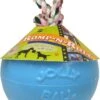 Jolly Ball Romp-n-Roll – Honden Speelbal Met Bosbessengeur – Hondenspeelgoed Met Stevig Trektouw – Baby Blauw – Ø 15 Cm