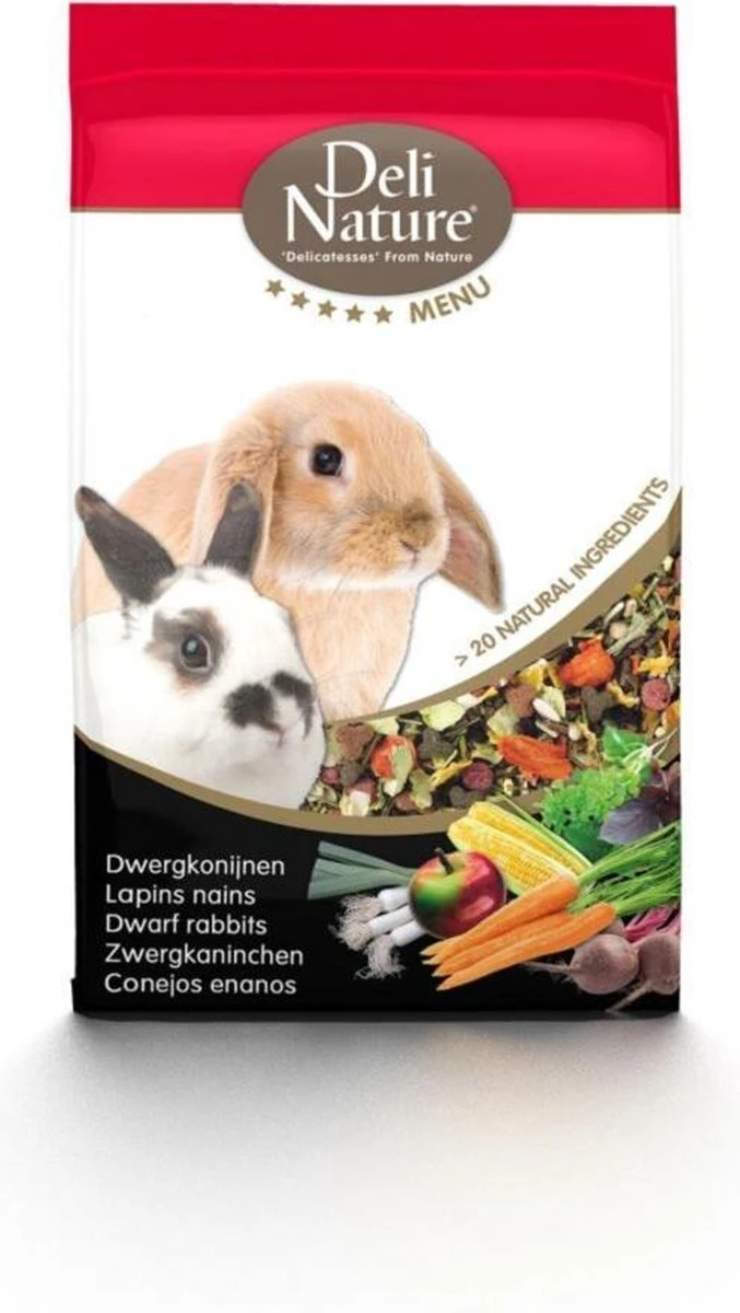 4x Deli Nature 5 Sterren Menu Dwergkonijn 2,5 Kg 3 4x Deli Nature 5 Sterren Menu Dwergkonijn 2,5 Kg
