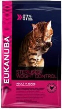 Eukanuba Cat Sterilised – Weight Control – Kattenvoer – 10 Kg