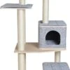 Katten Krabpaal | Grijs En Beige | 70X50X154 Cm | Krabmeubel | Krabpaal Groot | Kattenmeubel