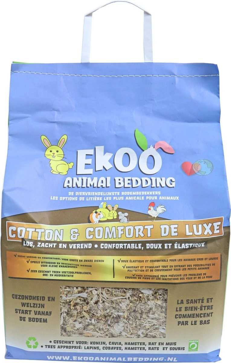Bodembedekker – Ekoo Animal Bedding Cotton And Comfort – Luxe – 30 Liter 3 Bodembedekker – Ekoo Animal Bedding Cotton And Comfort – Luxe – 30 Liter