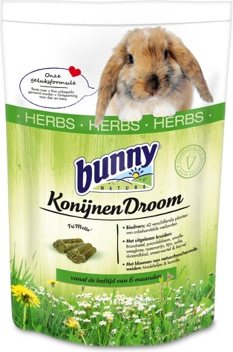 Bunny Nature Konijnendroom Herbs 1,5 Kg 3 Bunny Nature Konijnendroom Herbs 1,5 Kg