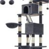 Hoppa! Krabpaal, 206cm Hoge Krabpaal Met 13 Krabpalen, 1 Krabhelling, 2 Platforms, 2 Grotten, Mand, Hangmat, Pompons, Kattenkrabpaal Met Meerdere Niveaus Voor Grote Katten, Rookgrijs 2 Hoppa! Krabpaal, 206cm Hoge Krabpaal Met 13 Krabpalen, 1 Krabhelling, 2 Platforms, 2 Grotten, Mand, Hangmat, Pompons, Kattenkrabpaal Met Meerdere Niveaus Voor Grote Katten, Rookgrijs -Huisdierproducten 800x1200 1
