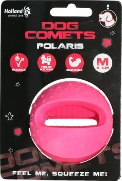 Dog Comets Polaris Duurzaam Hondenspeelgoed – Traktatiekubus Voor Honden – Extreem Sterk – Geschikt Voor Honden – Roze – 6 Diameter