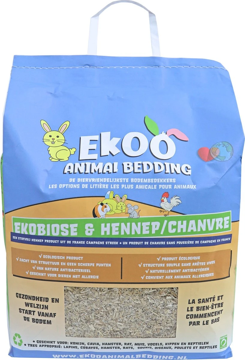 Bodembedekker – Ekoo Animal Bedding Ekobiose And Hennep – 25 Liter 3 Bodembedekker – Ekoo Animal Bedding Ekobiose And Hennep – 25 Liter