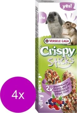 Versele-Laga Crispy Sticks Konijn Bosvruchten – Konijnensnack – 4 X Fruit 2×70 G