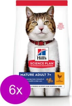 Hills 6x Hill’s – Feline Mature Adult Kip – Kattenvoer – 1.5kg