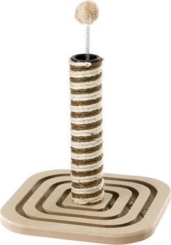 Ferplast Krabpaal Met Spel 29,7 Cm Sisal/hout Bruin/naturel