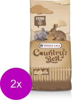 Versele-Laga Country`s Best Cuni Fit Pure – Konijnenkorrel – Konijnenvoer – 2 X 20 Kg