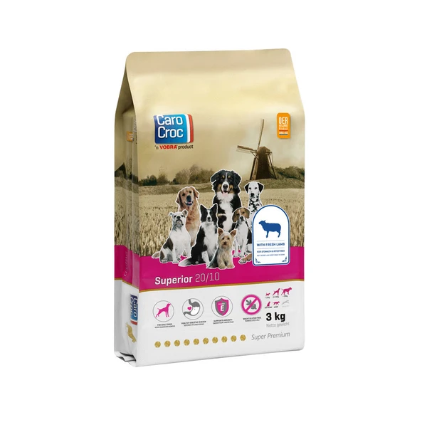 Carocroc Superior Lam&Granen – Hondenvoer – 3 Kg 3 Carocroc Superior Lam&Granen – Hondenvoer – 3 Kg