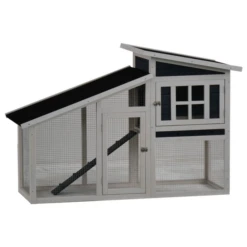 Homestyle Konijnenhok Rome – Dierenverblijf – 152x60x96 Cm Wit