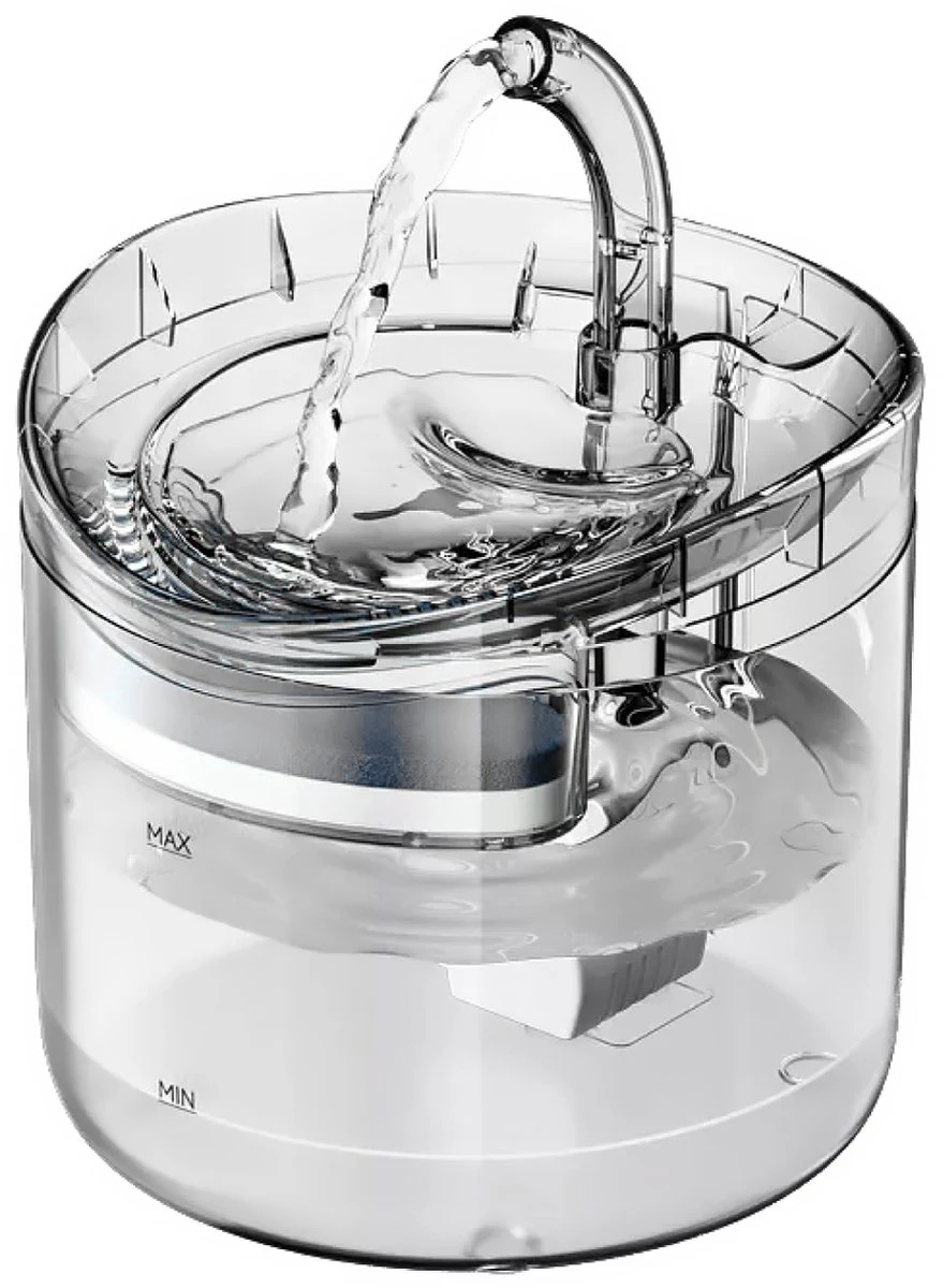 Amenzo® Drinkfontein Kat – Stijlvol Transparant Design – 2 Liter Inhoud – Inclusief 2 Filters – Gratis Schoonmaakset – Waterfontein 3 Amenzo® Drinkfontein Kat – Stijlvol Transparant Design – 2 Liter Inhoud – Inclusief 2 Filters – Gratis Schoonmaakset – Waterfontein