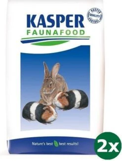 2×20 Kg Kasper Faunafood Konijnenvoer / Korrel Sport