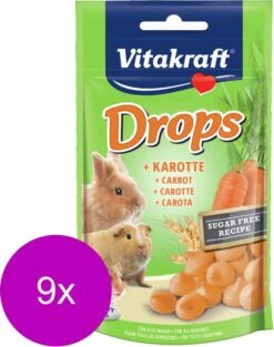 Vitakraft Knaagdier Drops – Konijnensnack – 9 X Wortel