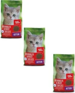 Pets Place Kitten – Kattenvoer – 3 X Gevogelte&Rijst
