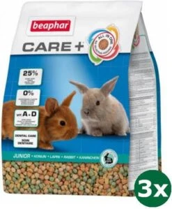 3×1,5 Kg Beaphar Care+ Konijn Junior