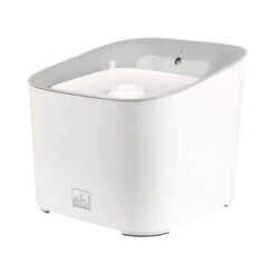 Ebi Manoa Drinkfontein – 3 Liter – 20,5 X 20,5 X 18cm – Wit/grijs